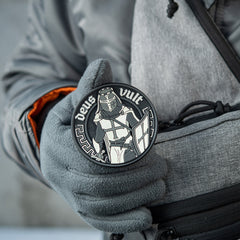 Patch Deus Vult 3D PVC M-Tac - Negru, cu Velcro