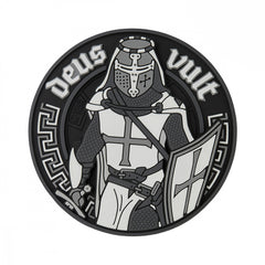 Patch Deus Vult 3D PVC M-Tac - Negru, cu Velcro