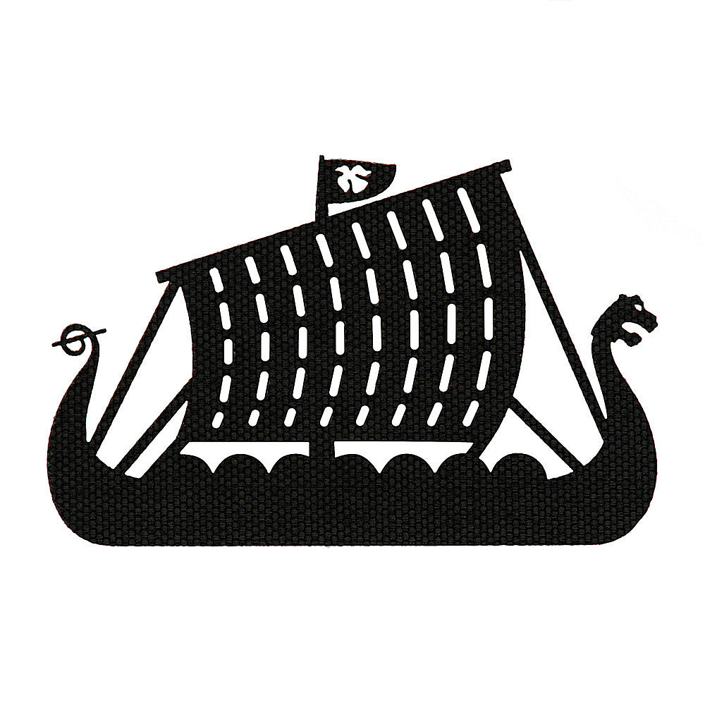 Patch Drakkar Laser Cut M-Tac - Negru, Simbol Viking Durabil