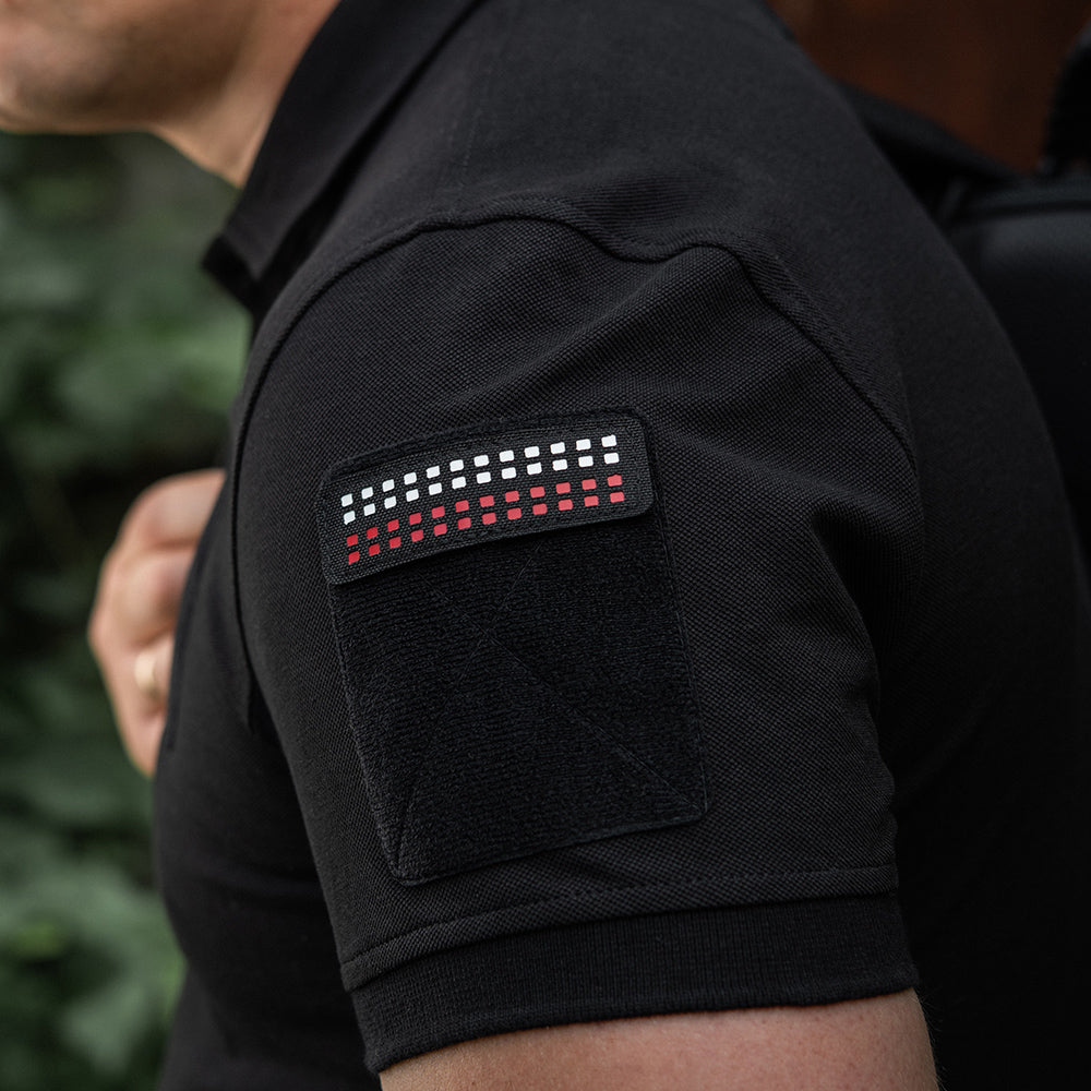 Patch Drapel Mini M-Tac - Pixelat Laser Cut Negru/Alb/Roșu