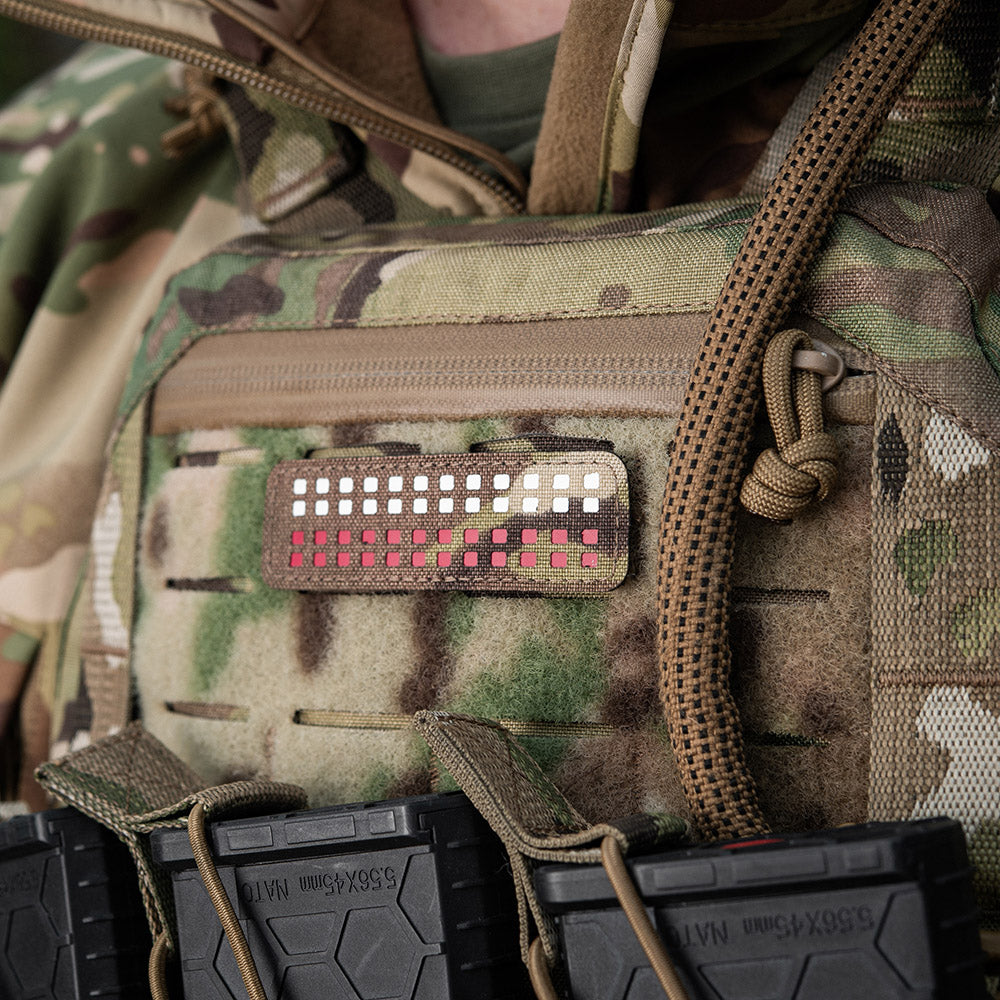 Patch Drapel Multicam/Alb/Roșu M-Tac - Laser Cut Cordura 500D