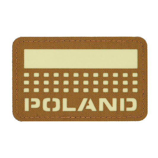 Patch Drapel Polonia M-Tac – Laser Cut Coyote/GID