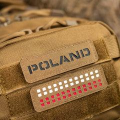 Patch Drapel Polonia M-Tac Laser Cut - Coyote/Negru