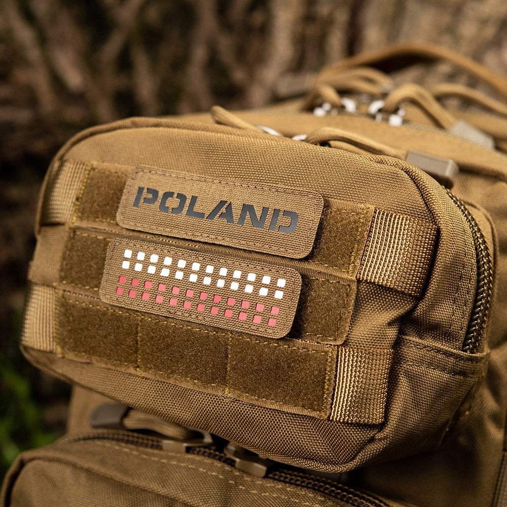 Patch Drapel Polonia M-Tac Laser Cut - Coyote/Negru