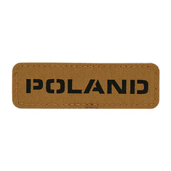 Patch Drapel Polonia M-Tac Laser Cut - Coyote/Negru