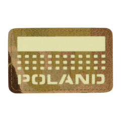 Patch Drapel Polonia M-Tac – Multicam/GID, Laser Cut, Strălucire în Întuneric