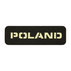 Patch Drapel Polonia M-Tac - Negru Laser Cut & Glow-in-the-Dark