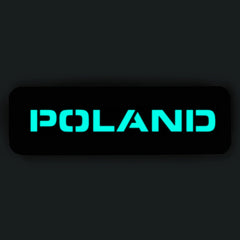 Patch Drapel Polonia M-Tac - Negru Laser Cut & Glow-in-the-Dark
