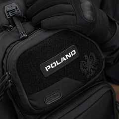 Patch Drapel Polonia M-Tac - Negru Laser Cut & Glow-in-the-Dark