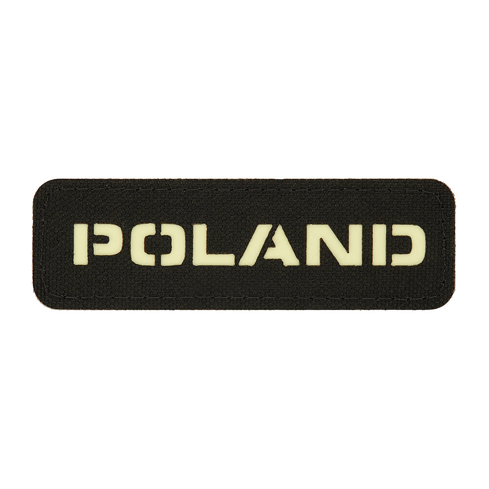 Patch Drapel Polonia M-Tac - Negru Laser Cut & Glow-in-the-Dark