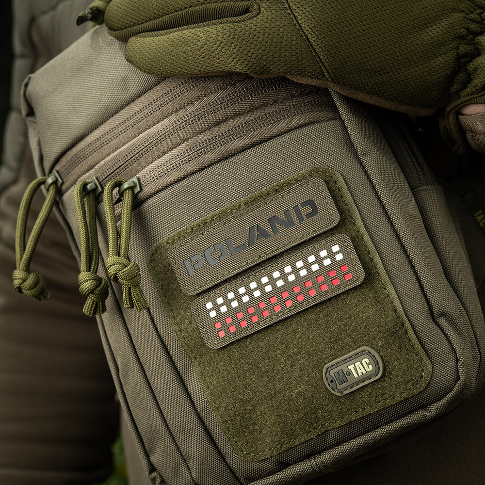Patch drapel Polonia M-Tac - Verde Ranger/Negru Laser Cut