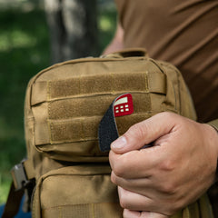 Patch Drapel Românesc Laser Cut M-Tac - Roșu/GID Fosforescent