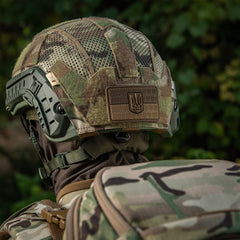 Patch Drapel Ucraina cu Stemă 3D M-Tac - Coyote, Velcro