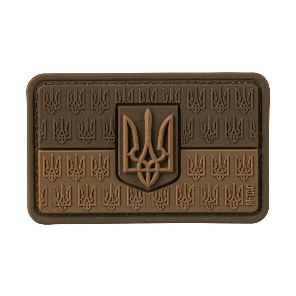 Patch Drapel Ucraina cu Stemă 3D M-Tac - Coyote, Velcro