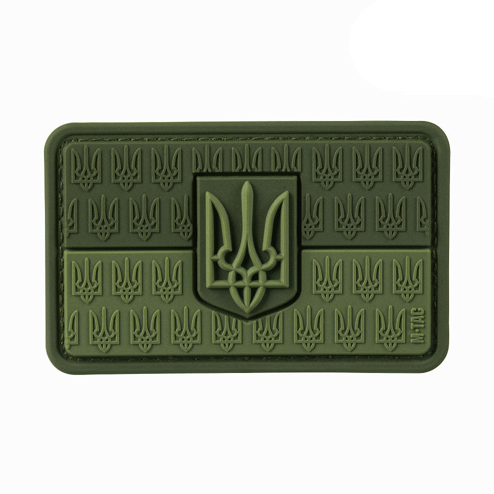 Patch Drapel Ucraina cu Stemă 3D M-Tac - Olive, Velcro