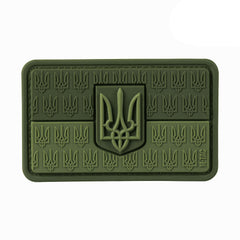 Patch Drapel Ucraina cu Stemă 3D M-Tac - Olive, Velcro