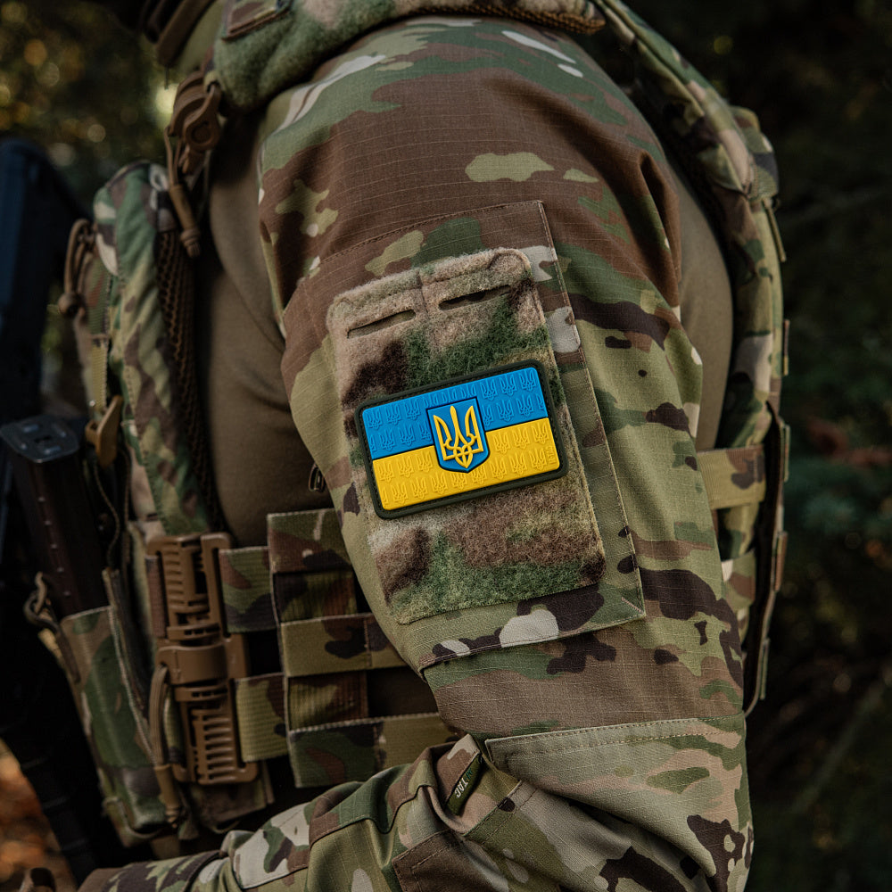 Patch Drapel Ucraina cu Stemă M-Tac - PVC Relief