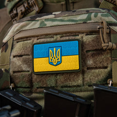 Patch Drapel Ucraina cu Stemă M-Tac - PVC Relief