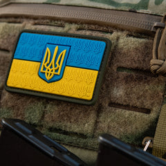 Patch Drapel Ucraina cu Stemă M-Tac - PVC Relief