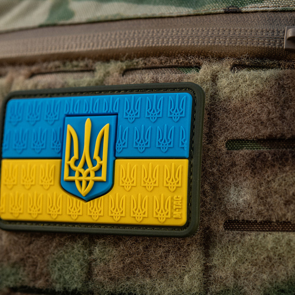 Patch Drapel Ucraina cu Stemă M-Tac - PVC Relief