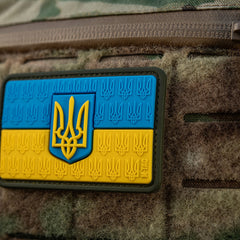 Patch Drapel Ucraina cu Stemă M-Tac - PVC Relief