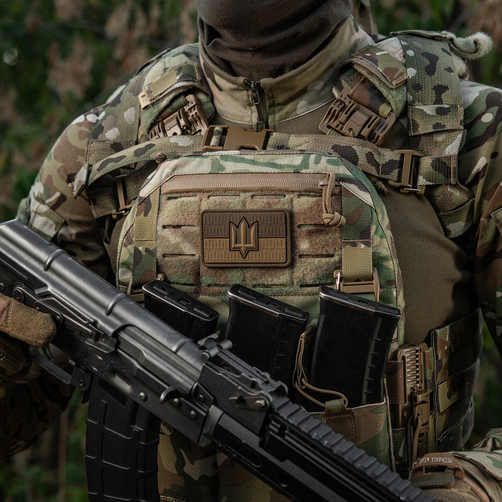 Patch Drapel Ucraina cu Trident ZSU M-Tac - Coyote
