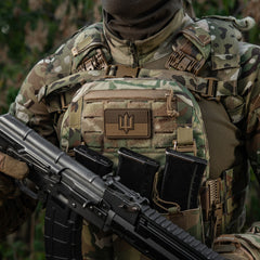 Patch Drapel Ucraina cu Trident ZSU M-Tac - Coyote