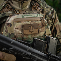 Patch Drapel Ucraina cu Trident ZSU M-Tac - Coyote