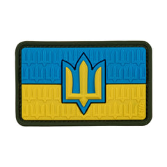 Patch Drapel Ucraina cu Trident ZSU M-Tac - Full Color PVC
