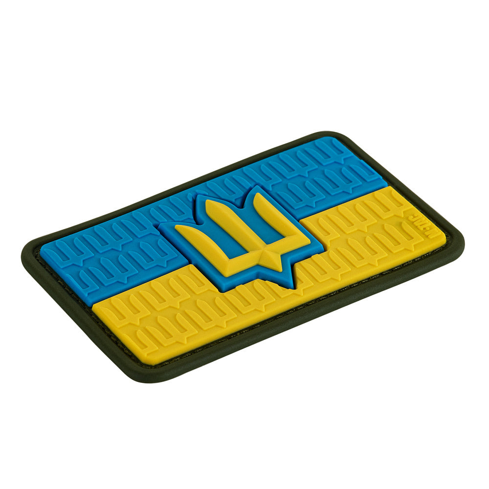 Patch Drapel Ucraina cu Trident ZSU M-Tac - Full Color PVC