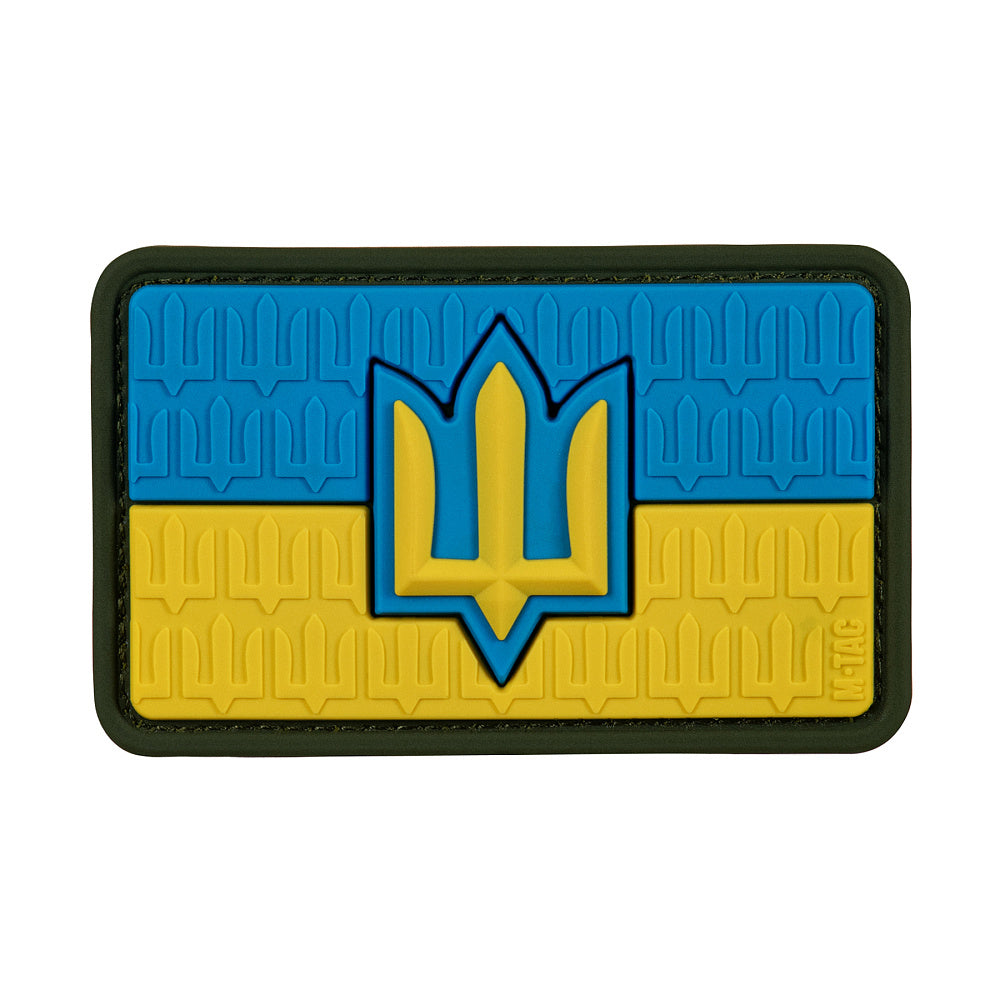 Patch Drapel Ucraina cu Trident ZSU M-Tac - Full Color PVC