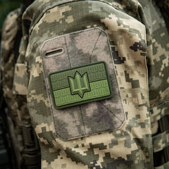 Patch Drapel Ucraina cu Trident ZSU M-Tac - Olive