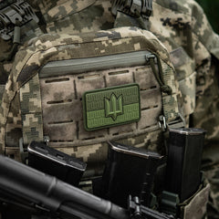 Patch Drapel Ucraina cu Trident ZSU M-Tac - Olive
