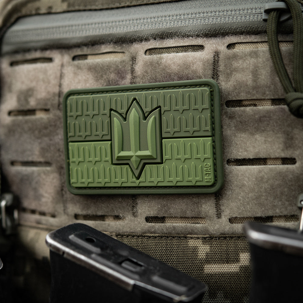 Patch Drapel Ucraina cu Trident ZSU M-Tac - Olive