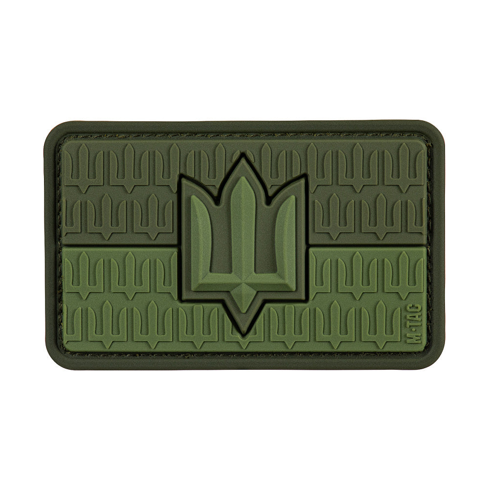 Patch Drapel Ucraina cu Trident ZSU M-Tac - Olive