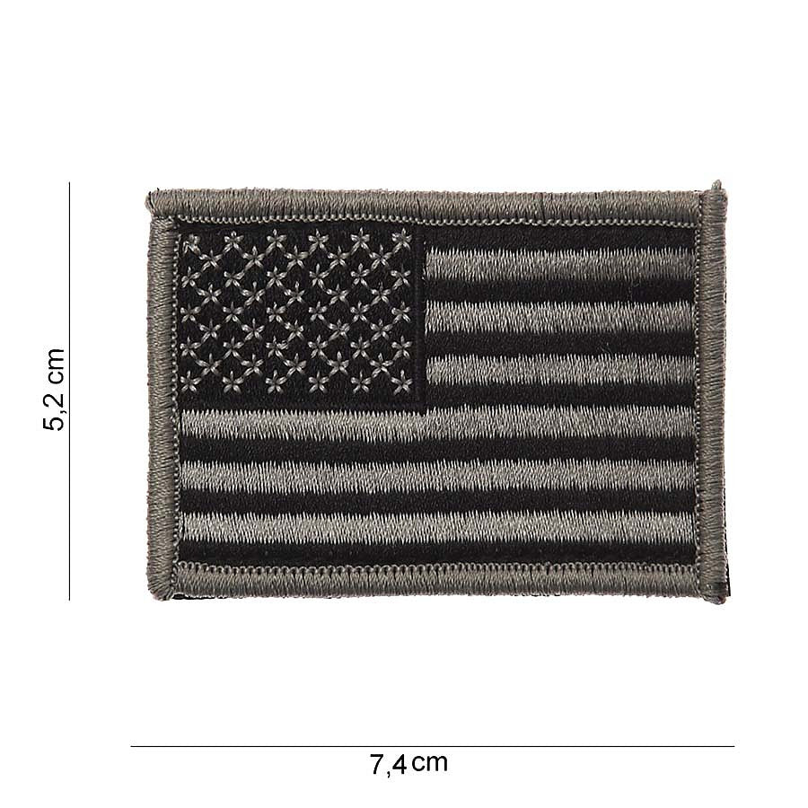 Patch Drapel USA Silver Velcro - Identitate Tactică Durabilă