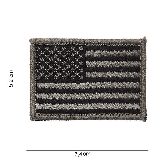 Patch Drapel USA Silver Velcro - Identitate Tactică Durabilă