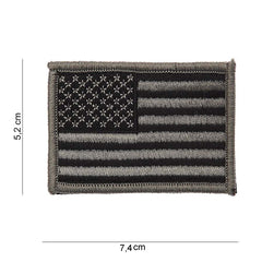 Patch Drapel USA Silver Velcro - Identitate Tactică Durabilă