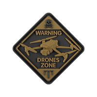 Emblemă cu Arici Drones Zone M-Tac Negru/Coyote – PVC 3D, 6,2 x 6,2 cm - poza 2