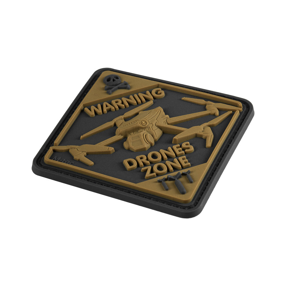 Emblemă cu Arici Drones Zone M-Tac Negru/Coyote – PVC 3D, 6,2 x 6,2 cm - poza 3