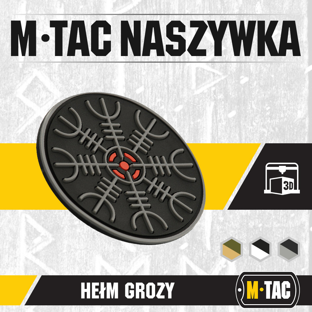 Patch Egeshelm PVC M-Tac - Black/Grey, Helmul Terorii 3D