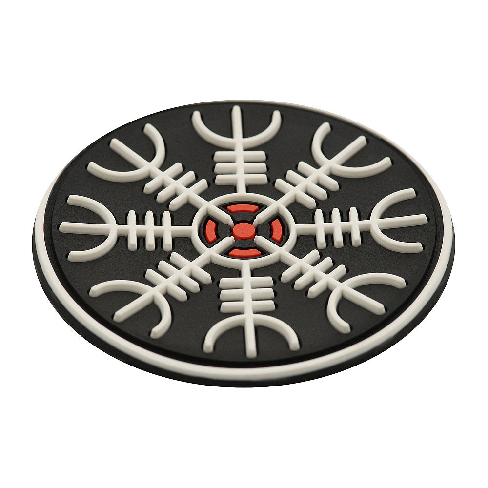 Patch Egishjalm PVC M-Tac - Negru/Alb, 3D, Prindere Velcro