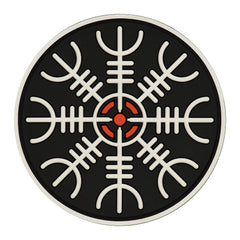 Patch Egishjalm PVC M-Tac - Negru/Alb, 3D, Prindere Velcro