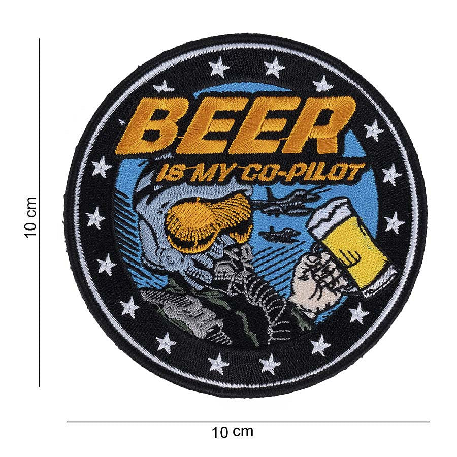 Patch Emblema "Beer is my Co-pilot" - Exprimă-ți Atitudinea Tactică