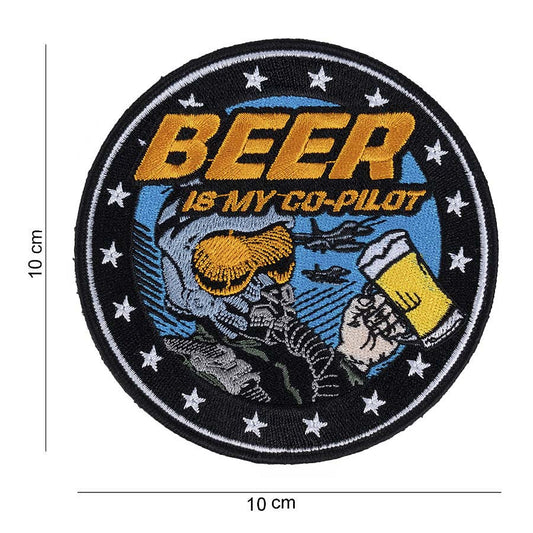 Patch Emblema "Beer is my Co-pilot" - Exprimă-ți Atitudinea Tactică