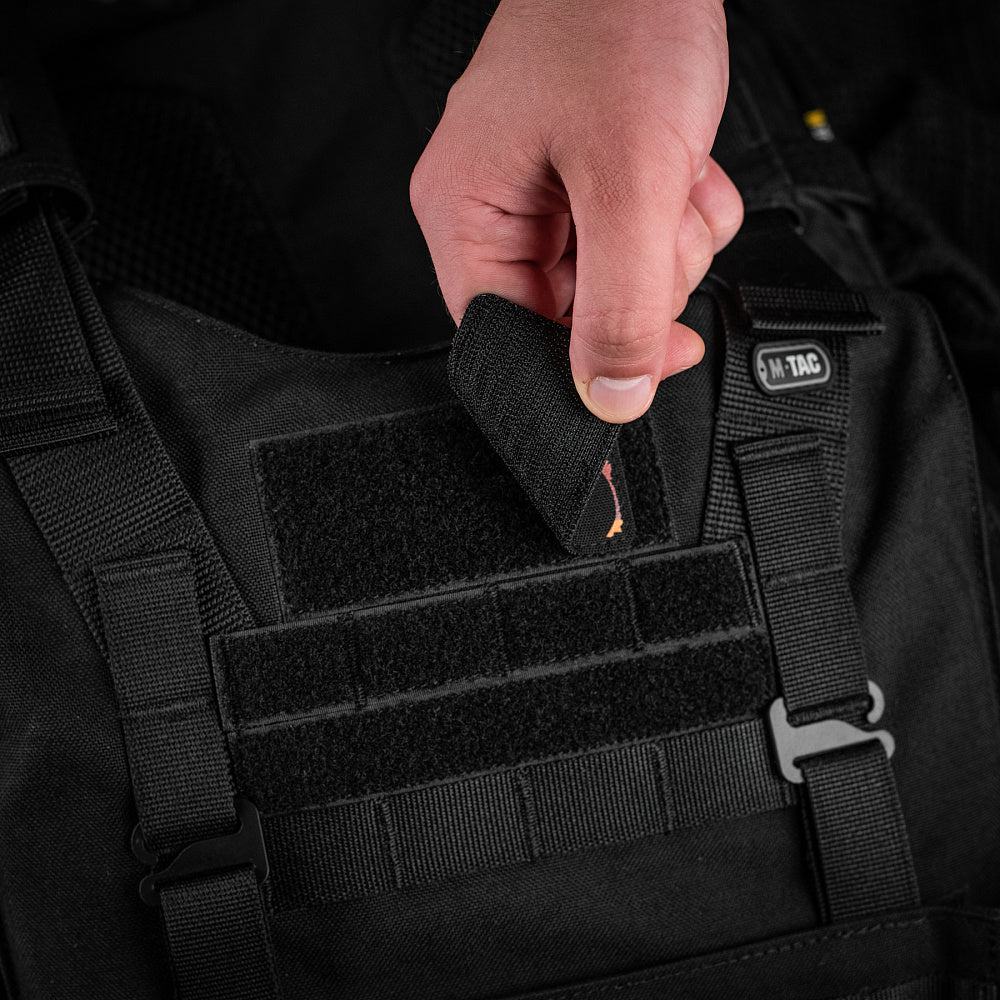 Patch Expediție M-Tac 80x50mm - Curaj și Anduranță Negru