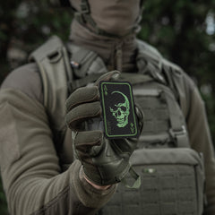 Patch Fața Războiului M-Tac - Black/Olive (Velcro)