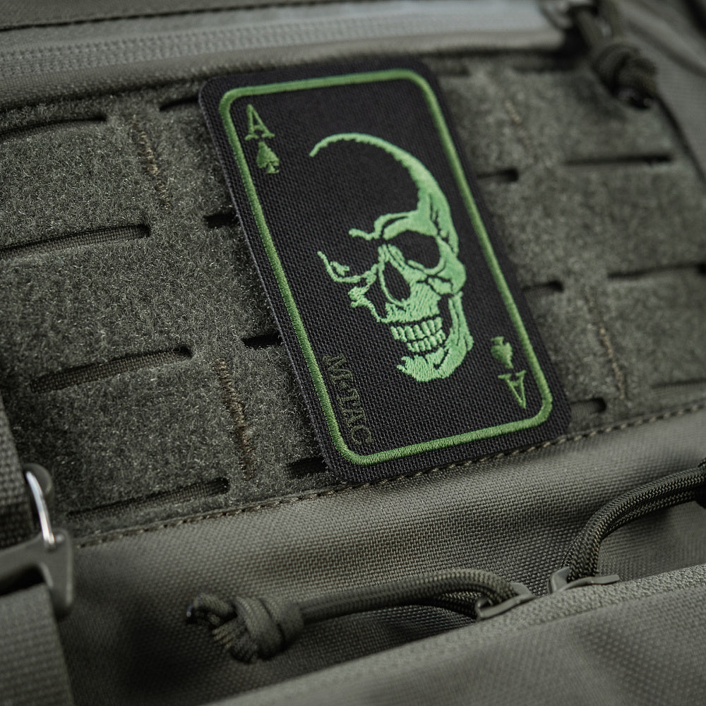 Patch Fața Războiului M-Tac - Black/Olive (Velcro)