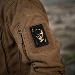 Patch Face of War M-Tac - Craniul Curajului, Negru/Portocaliu