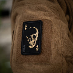 Patch Face of War M-Tac - Craniul Curajului, Negru/Portocaliu